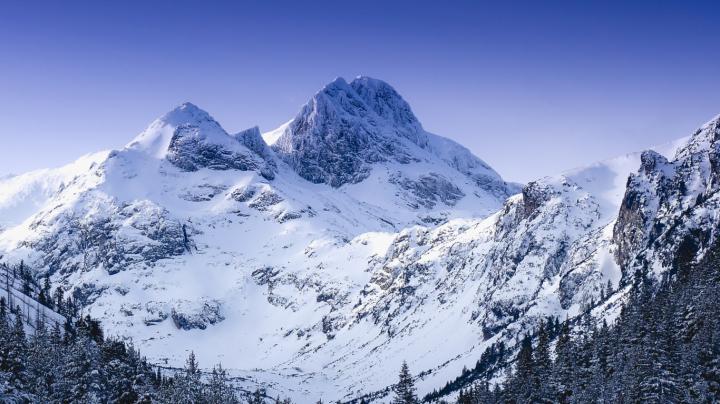 Download 1366x768 wallpaper winter, glacier, mountain, nature, tablet 