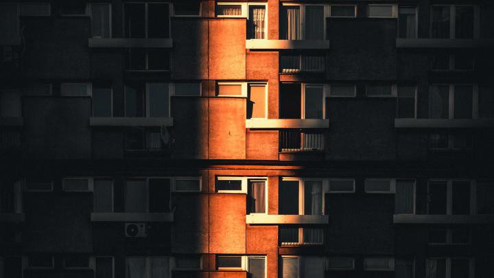 Download 1920x1080 wallpaper city building, facade, shine \u0026 shades 