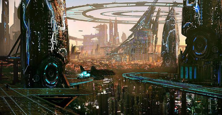 HD wallpaper: Futuristic metropolis, futuristic city buildings, fantasy 