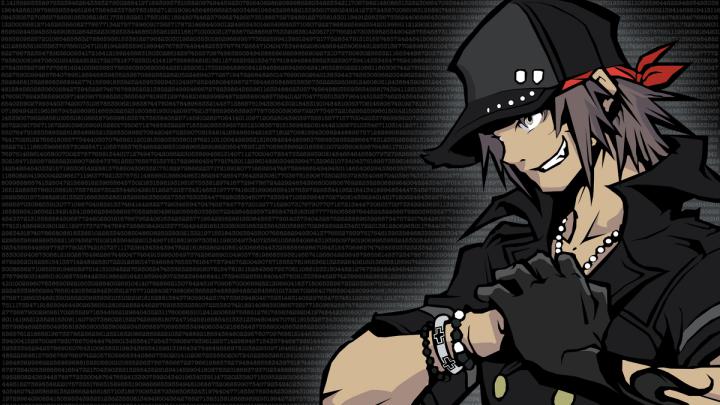 Download Wallpaper 1920x1080 anime, boy, smile, pose, wall Full HD 