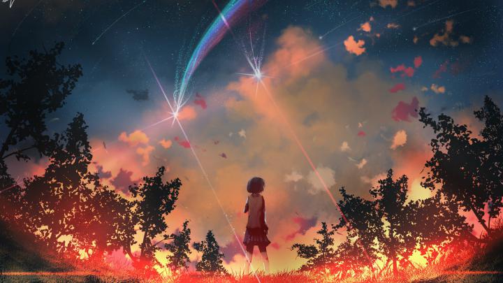 Night Anime Scenery Wallpaper 1920x1080 - Discover Amazing Places