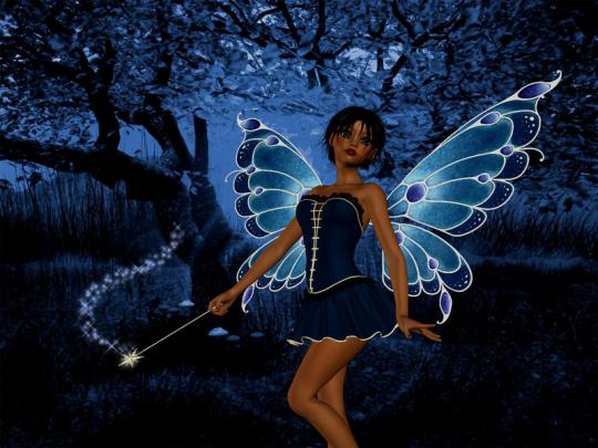 Fairies Fantasy Blue Fairy \u2013 Abstract Fantasy HD Desktop Wallpaper