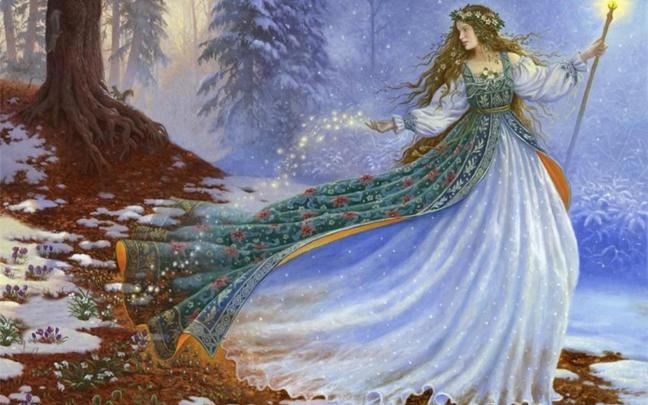 Winter Fairy Desktop Wallpaper -