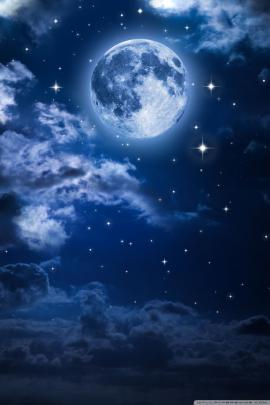 Beautiful Moon in the Sky 4K HD Desktop Wallpaper for 4K Ultra HD TV 
