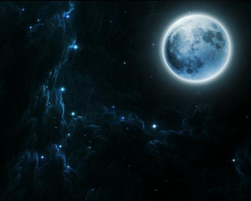 clouds stars moon 1280x1024 wallpaper \u2013 Space Moons HD Desktop Wallpaper