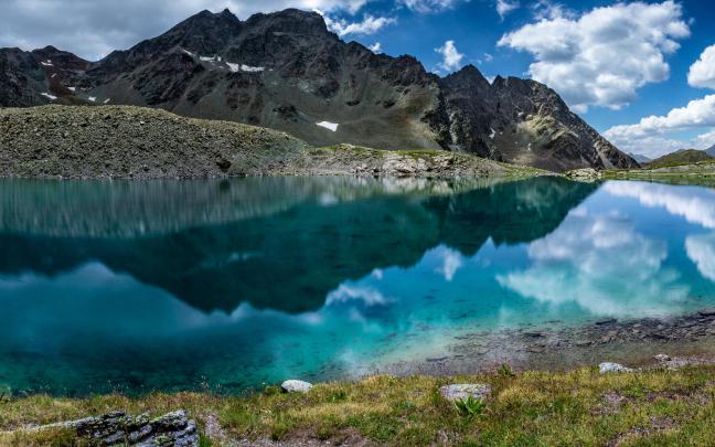 panoramic, Mountain, Lake, Switzerland, Beautiful, Background, Snow 