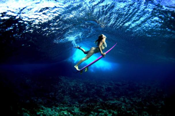 board, Ocean, Girl, Surf, Surfing, Bikini, Sexy, Babe, Underwater 