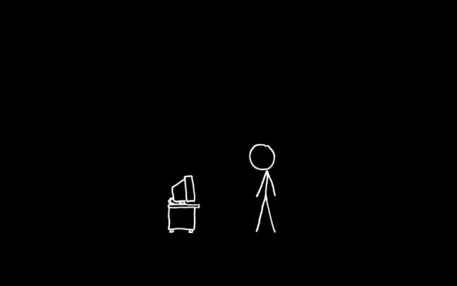black background, Monochrome, Minimalism, Xkcd HD Wallpapers \/ Desktop 