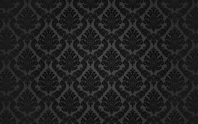 Download wallpapers black damask pattern, 4k, vintage floral pattern 