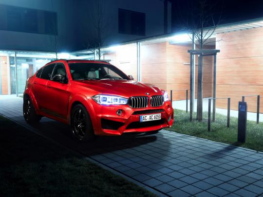 Desktop wallpaper red car, bmw x6, luxurious, hd image, picture 
