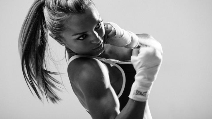 Desktop Wallpaper Sports, Boxing, Girl, Monochrome, Hd Image, Picture 