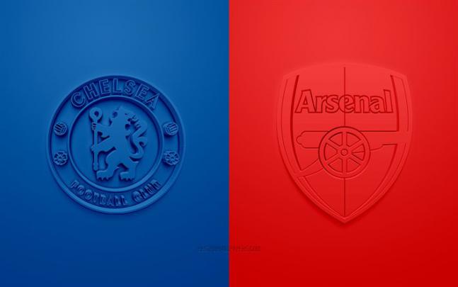 Download wallpapers Chelsea FC vs Arsenal FC, football match, 2019 UEFA 