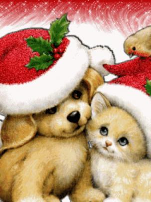 Download Christmas Animals Wallpaper - Mobile Wallpapers - Mobile Fun