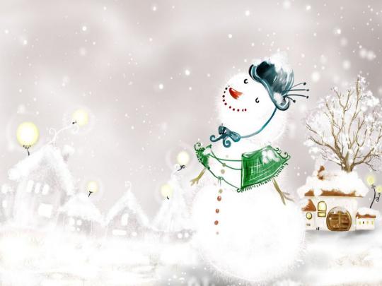 Animals Zoo Park: Free Christmas Snowman Wallpapers for Desktop