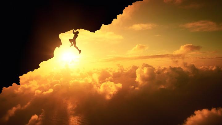 men, Furstset, Nature, Landscape, Clouds, Rock climbing, Silhouette 