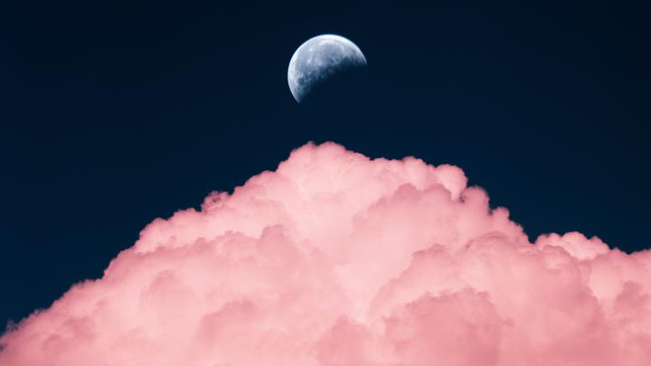 Moon above Clouds 4K Wallpapers | HD Wallpapers | ID #30077