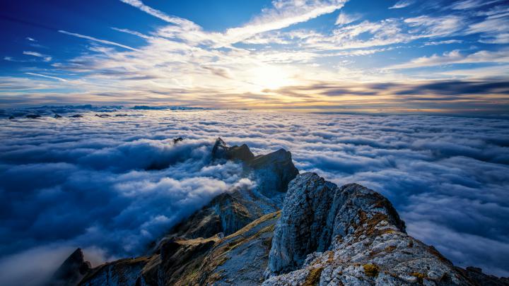 clouds, Saentis Mountain, Switzerland, Alps Wallpapers HD \/ Desktop and 