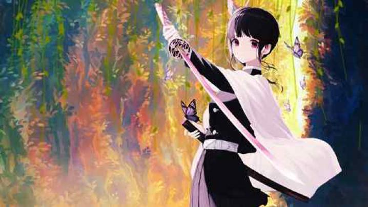 Kanao Tsuyuri Anime Girl Demon Slayer - Live Desktop - Live Desktop 