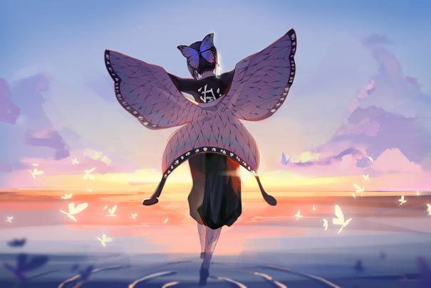 ademonslayercharacterslov1: Demon Slayer Shinobu Butterfly Wallpaper 
