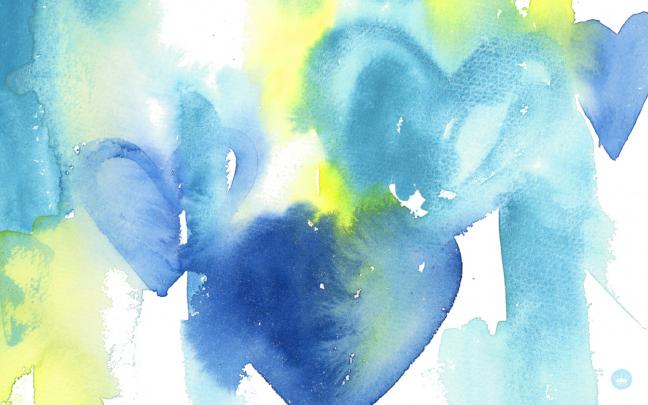 Blue Watercolor Wallpaper