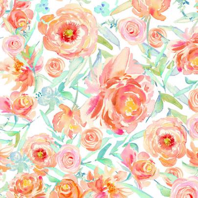 Peach Peony Watercolor Wallpaper \u2013 KristyRice.com