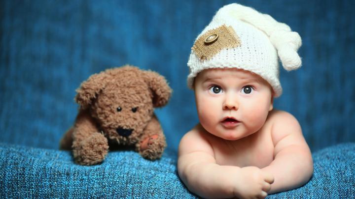 Download 1920x1080 Wallpaper Cute Baby, Kid, Teddy Bear, 4k, Full Hd 