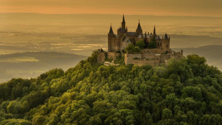 Wallpaper Germany Hohenzollern Castle castle Hill Cities 1920x1080