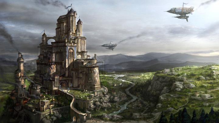Castles Fantasy Art 1920x1080 HD Wallpaper | Fantasy landscape, Fantasy 
