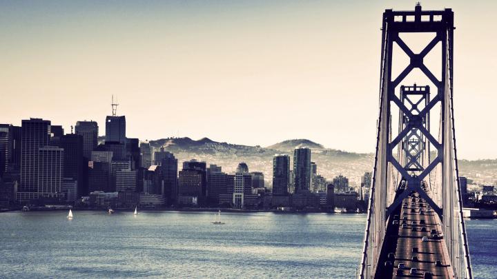 Free download Download Wallpaper 1920x1080 san francisco bridge river 