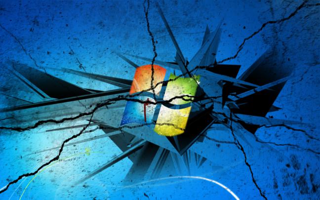 Broken Windows 7 Wallpaper -