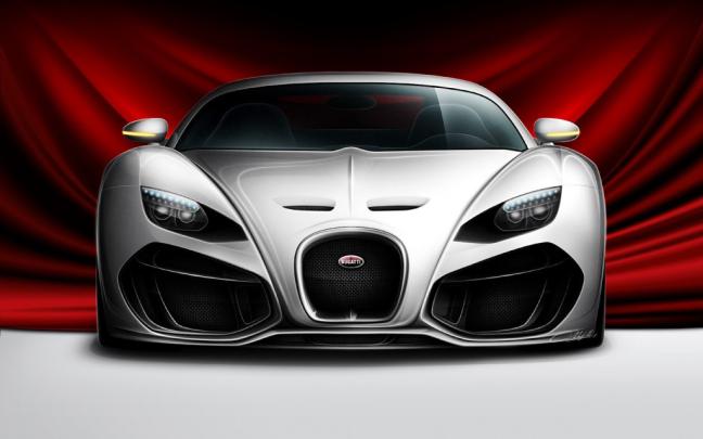 Wallpaper Golden Bugatti Car
