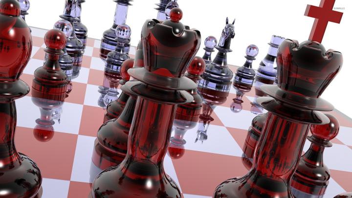 Glass chess set wallpaper - 3D wallpapers - #11678