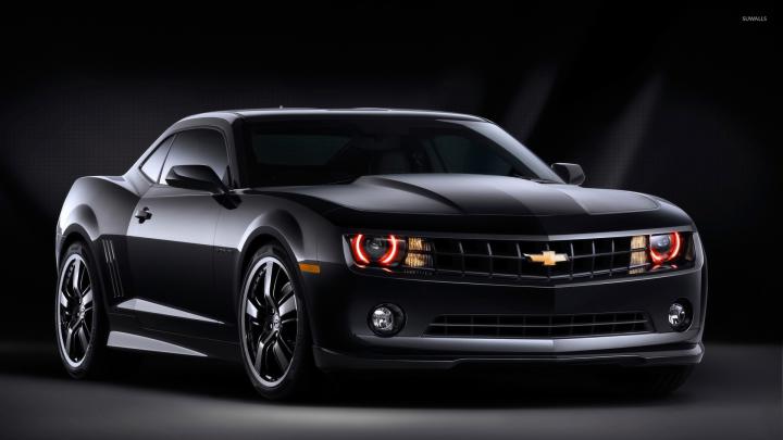 Black Chevrolet Camaro front side view wallpaper - Car wallpapers - #53331