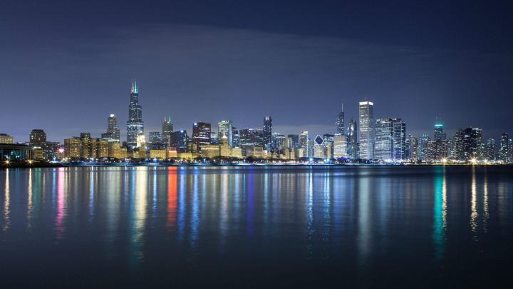 Chicago Night Cityscape Wallpapers