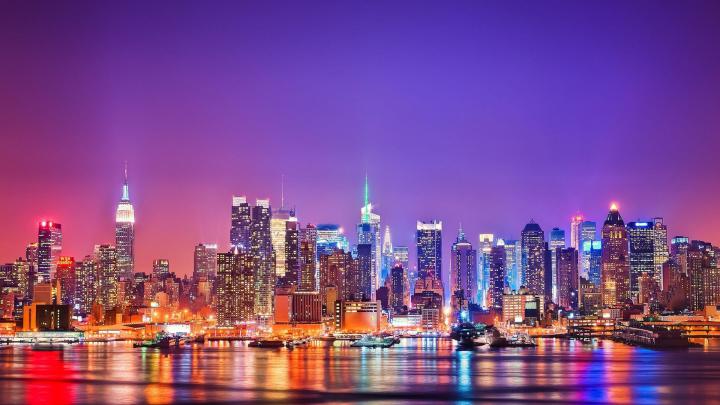 Wallpaper : 1920x1080 px, building, city lights, New York City, night 