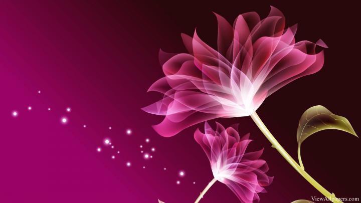3D Flower Desktop Wallpaper -