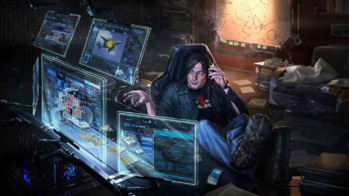 Wallpaper Men\u0026#39;s black jacket clipart, geek, cyberpunk, futuristic 