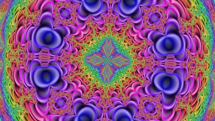 kaleidoscope, fractal, psychedelic, digital art, colorful | 1920x1080 