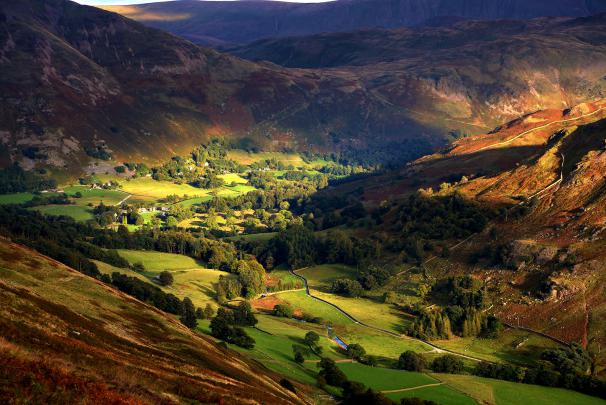 england, The, Valley, The, Hills, The, Village, Autumn, Light, Slopes 