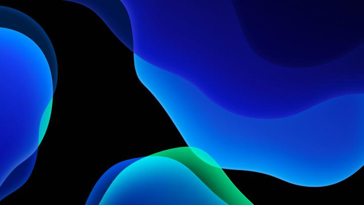 iOS 13 iPadOS Dark Mode Blue Wallpapers | Wallpapers HD