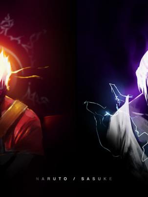 Free download HD Wallpaper Naruto Sage Mode and Sasuke Chidori 