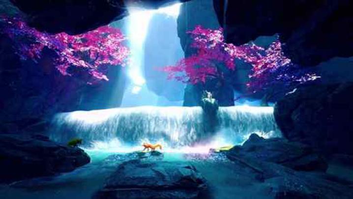 Fox Crossing Waterfall - Live Desktop Wallpapers