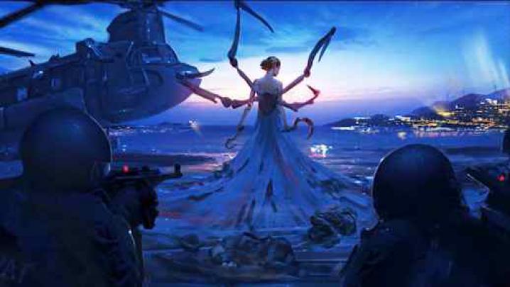 Cyborg Lady Tentacles Standoff - Live Desktop Wallpapers