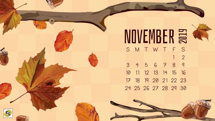 Free Download: November 2019 Desktop Calendar - Composure Graphics 