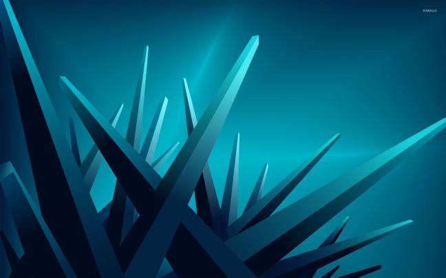 Blue crystals wallpaper - 3D wallpapers - #19036