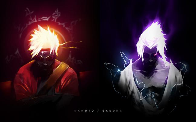 Free download HD Wallpaper Naruto Sage Mode and Sasuke Chidori 