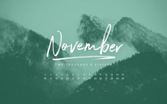 Desktop Wallpapers Calendar November 2018 \u00b7\u2460 