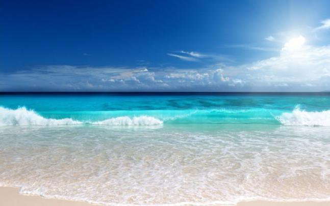 shore, Waves, Horizon, Sea, Sand, Beach, Ocean, Tropical Wallpapers HD 