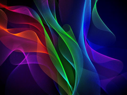 Desktop wallpaper waves, colorful, razer phone, stock, hd image 