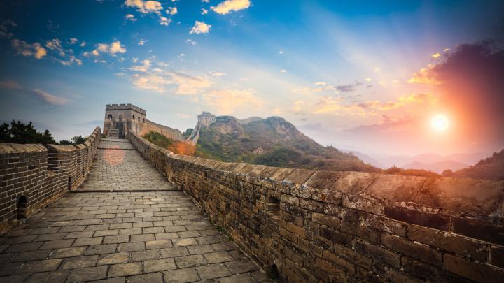 Sunset Large Chinese Wall Desktop Wallpaper Hd 5250x3344